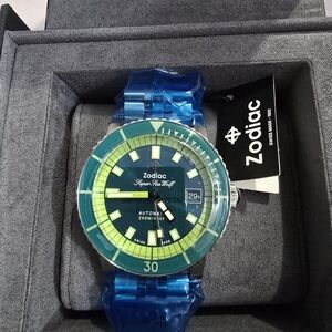 Zodiac Blue and Green Automatic Watch